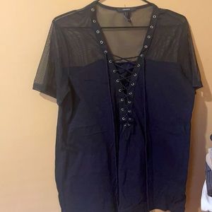 Front-Tie Oversized Top